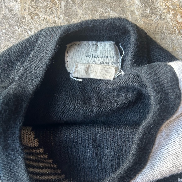 coincidence and chance retro black and white sweater - Picture 2 of 2
